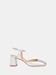 Whistles Silver Matilda Block Heel Shoes - Image 1 of 4