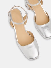 Whistles Silver Matilda Block Heel Shoes - Image 3 of 4