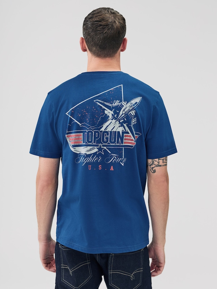 Navy Regular Fit Regular Fit Top Gun License T-Shirt - Image 1 of 8