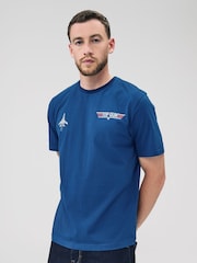 Navy Regular Fit Regular Fit Top Gun License T-Shirt - Image 3 of 8