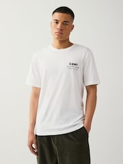 White 100% Cotton Alpine Formula 1 Licence Graphic T-Shirt - Image 3 of 7