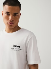 White 100% Cotton Alpine Formula 1 Licence Graphic T-Shirt - Image 5 of 7
