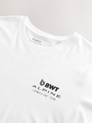 White 100% Cotton Alpine Formula 1 Licence Graphic T-Shirt - Image 7 of 7