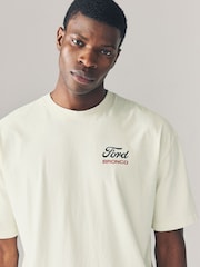 White Ford Bronco Licence Graphic 100% Cotton T-Shirt - Image 4 of 9