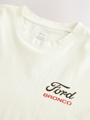 White Ford Bronco Licence Graphic 100% Cotton T-Shirt - Image 8 of 9