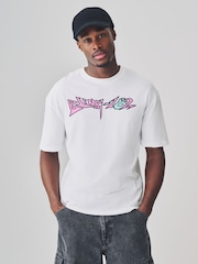 White Blink 182 - Ajustement régulier - T-shirt imprimé graphique Band - Image 2 de 9