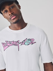 White Blink 182 - Ajustement régulier - T-shirt imprimé graphique Band - Image 5 de 9