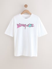 White Blink 182 - Ajustement régulier - T-shirt imprimé graphique Band - Image 6 de 9