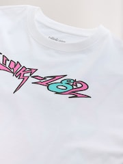 White Blink 182 - Ajustement régulier - T-shirt imprimé graphique Band - Image 9 de 9
