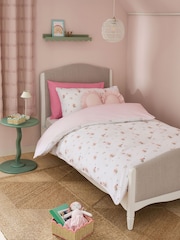 Pink Bunny Supersoft Brushed Cotton Supersoft Brushed Duvet Cover and Pillowcase Set - Image 1 of 6