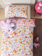 Multi Icon Reversible Duvet Cover And Pillowcase Set - Image 4 of 7