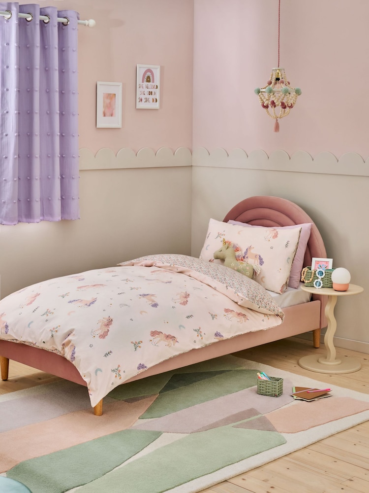 Unicorn Supersoft Brushed Duvet Cover and Pillowcase Set - Image 1 of 6 Unicorn Supersoft Brushed Duvet Cover and Pillowcase Set - Image 1 of 6