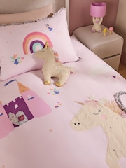 Lilac Unicorn Fairy Castle Duvet Cover and Pillowcase Set - Image 4 of 8