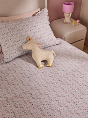 Lilac Unicorn Fairy Castle Duvet Cover and Pillowcase Set - Image 5 of 8