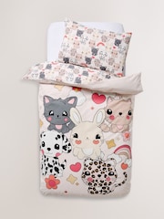 Printed Polycotton Duvet Cover and Pillowcase Bedding Set - Image 2 of 8