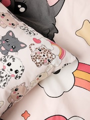 Printed Polycotton Duvet Cover and Pillowcase Bedding Set - Image 4 of 8