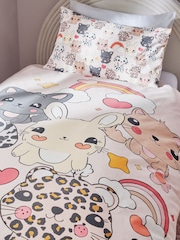 Printed Polycotton Duvet Cover and Pillowcase Bedding Set - Image 5 of 8