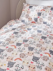 Printed Polycotton Duvet Cover and Pillowcase Bedding Set - Image 8 of 8