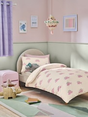 Pink Dinosaur Duvet Cover and Pillowcase Set - Image 1 of 6