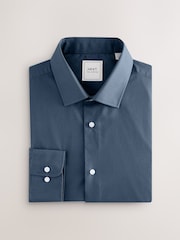Blue Texture/Print - Зауженный крой - Набор 3 оксфордских рубашек с одним манжетом из легкой в уходе ткани - Изображение 2 из 6