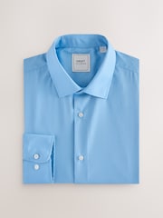 Blue Texture/Print - Зауженный крой - Набор 3 оксфордских рубашек с одним манжетом из легкой в уходе ткани - Изображение 3 из 6