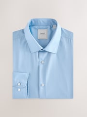 Blue Texture/Print - Зауженный крой - Набор 3 оксфордских рубашек с одним манжетом из легкой в уходе ткани - Изображение 4 из 6