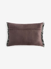 French Connection Espresso Stripe Fringe Cushion - Image 4 of 5