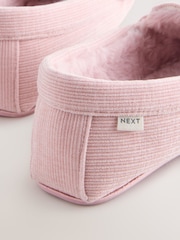Pink Corduroy Moccasin Slippers - Image 4 of 5
