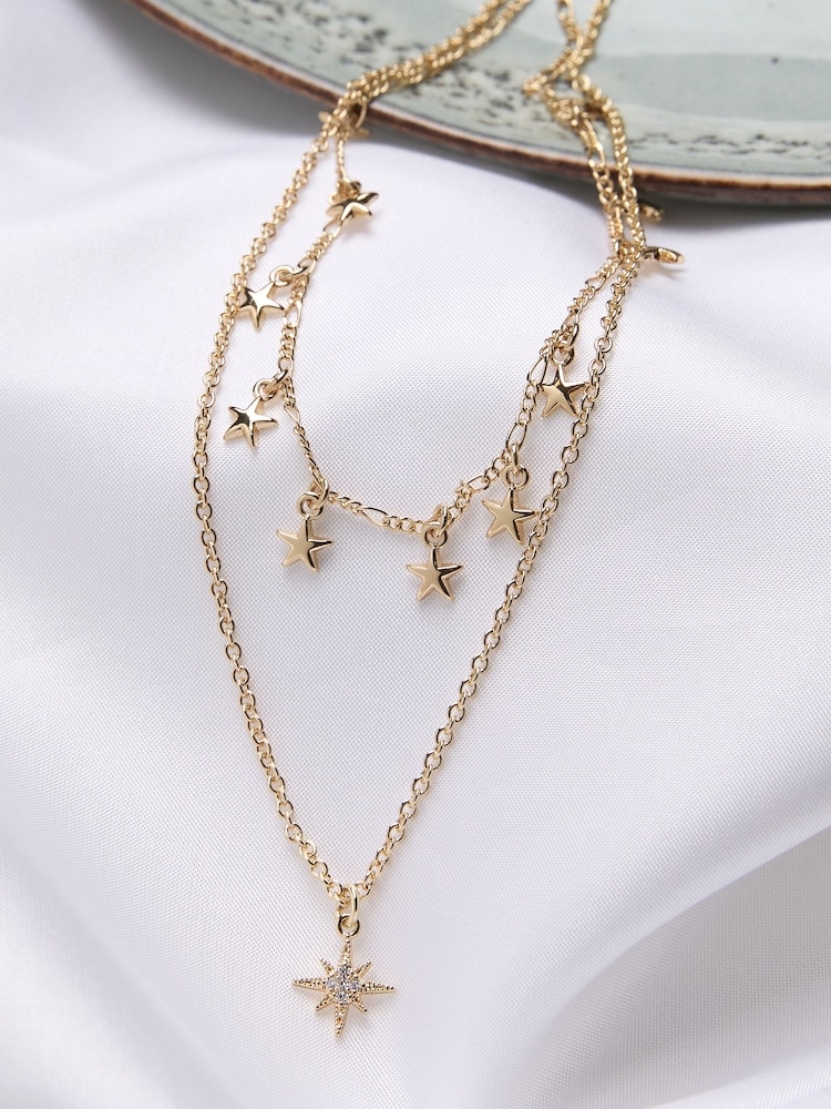 FatFace Star Layered Necklace - Imagen 2 de 2