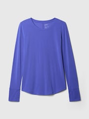 Gap Blue Breathe Long Sleeve T-Shirt - Image 3 of 4