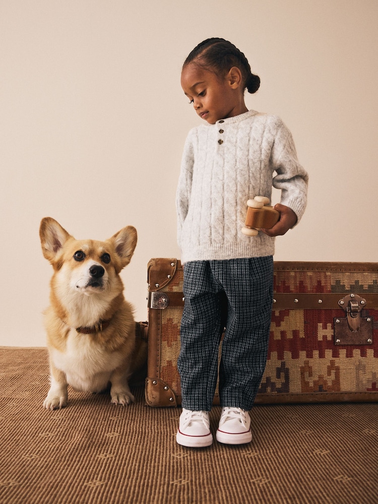 Black/Grey Pull On Smart Trousers (3mths-7yrs) - Image 2 of 8