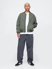 Gap Khaki Green Oversized Bomber Jacket - Image 3 of 5