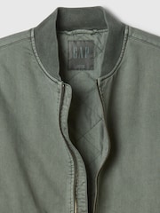 Gap Khaki Green Oversized Bomber Jacket - Image 5 of 5