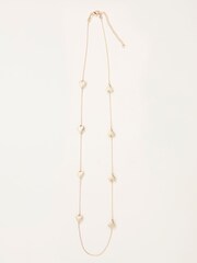 FatFace Gold Tone Heart Chain Necklace - Image 1 of 2