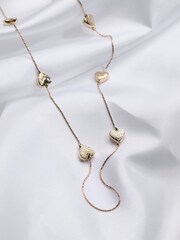 FatFace Gold Tone Heart Chain Necklace - Image 2 of 2