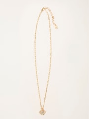 FatFace Gold Tone Disc Necklace - Image 1 of 2