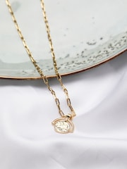 FatFace Gold Tone Disc Necklace - Image 2 of 2