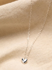 FatFace Silver Tone Heart Chain Necklace - Image 2 of 2