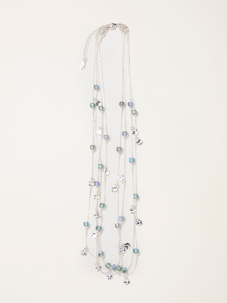FatFace Silver Tone Layered Necklace - Image 1 of 2