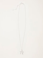 FatFace Silver Tone Large Bow Necklace - Image 1 of 2