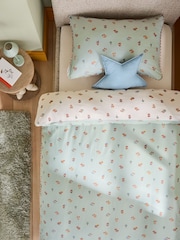 Sage Green Hamish the Cow Supersoft Brushed Cotton Duvet Cover and Pillowcase Set - Image 2 of 6