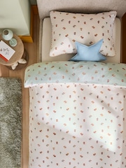 Sage Green Hamish the Cow Supersoft Brushed Cotton Duvet Cover and Pillowcase Set - Image 4 of 6