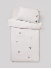 Pleated Embroidered Sports Duvet Cover and Pillowcase Set - Image 4 of 6
