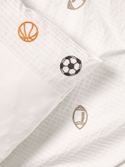 Pleated Embroidered Sports Duvet Cover and Pillowcase Set - Image 6 of 6