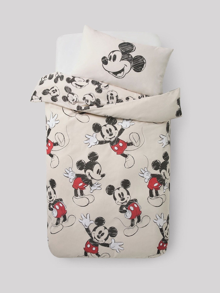 Disney Mickey Mouse Supersoft Brushed Duvet Cover and Pillowcase Set - Image 1 of 3