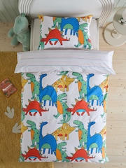 Bright Dino Duvet Cover and Pillowcase Set - Image 3 of 6