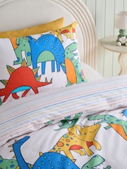 Bright Dino Duvet Cover and Pillowcase Set - Image 5 of 6