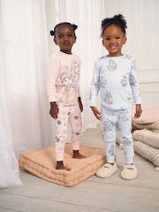 Pink/Blue Disney Frozen Snuggle Pyjamas 2 Pack (9mths-10yrs) - Image 1 of 3