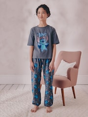 Charcoal Grey Disney Lilo and Stitch Halloween Pyjamas (3-16yrs) - Image 1 of 8