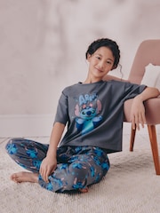 Charcoal Grey Disney Lilo and Stitch Halloween Pyjamas (3-16yrs) - Image 3 of 8